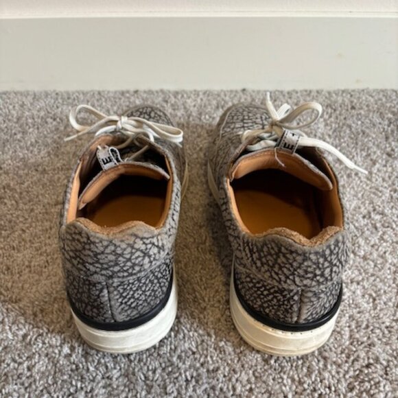 Duke + Dexter Men's Ritchie Nelly Printed Suede Cupsole Trainers size 10 - Picture 4 of 8